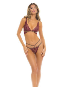 LUREX DREAMS 2PC SET BURGUNDY, M/L