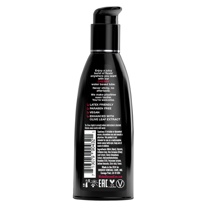 WICKED AQUA CHERRY FLAVORED LUBRICANT 60ML