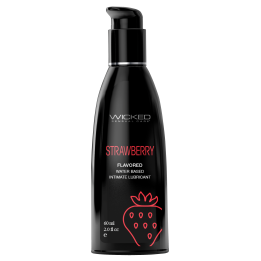 WICKED AQUA STRAWBERRY FLAVORED LUBRICANT 60ML