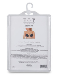 FIT CLOTH ADHESIVE SILICONE BRA BLACK CUP C 2