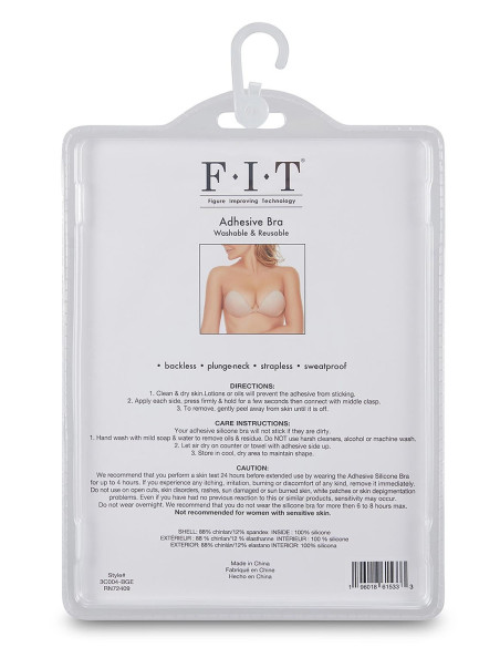 FIT CLOTH ADHESIVE SILICONE BRA CUP B