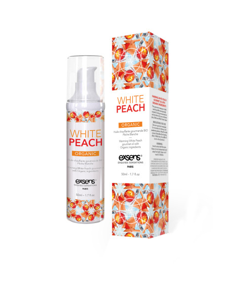 EXSENS WARMING MASSAGE OIL WHITE PEACH ORGANIC 50ML