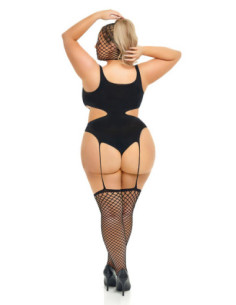 SIN N CHILL BODYSTOCKING WITH MASK BLACK, QS