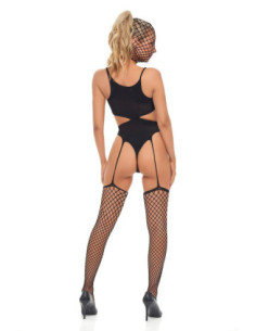 SIN N CHILL BODYSTOCKING WITH MASK BLACK, OS