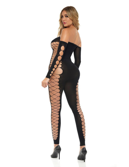 DIAMOND DRIPPIN BODYSTOCKING BLACK, OS