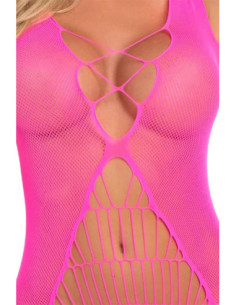 FLIGHT RISK SHEER BODYSTOCKING PINK, OS