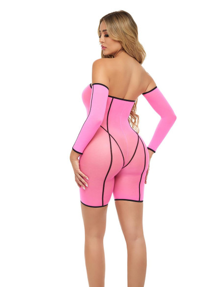 DOUBLE VISION BODYSUIT SET PINK, OS