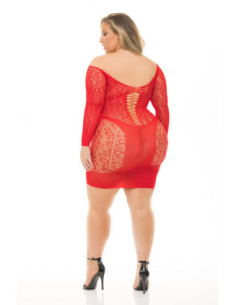 ANIMAL INSIDE DRESS RED, PLUS SIZE
