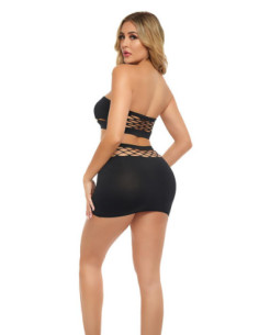 NET WORTH 2 PCS BANDEAU SET BLACK, OS