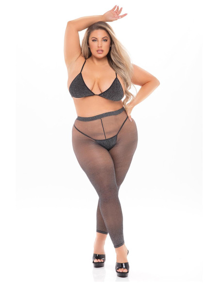 TALL ORDER 3PC LEGGING SET BLACK, PLUS SIZE