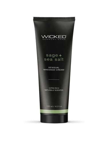 ssasaWICKED SENSUAL MASSAGE CREAM 120ML SAGE AND SEASALT SCENTED