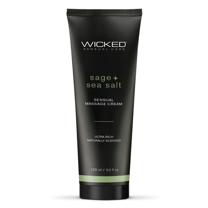 WICKED SENSUAL MASSAGE CREAM 120ML SAGE AND SEASALT SCENTED