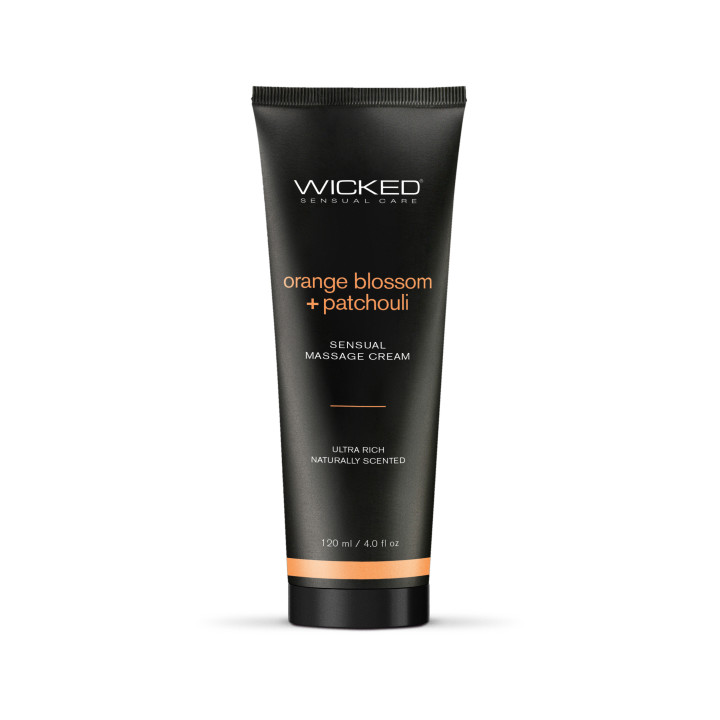 WICKED SENSUAL MASSAGE CREAM 120ML ORANGE BLOSSOM AND PATCHOULI SCENTED