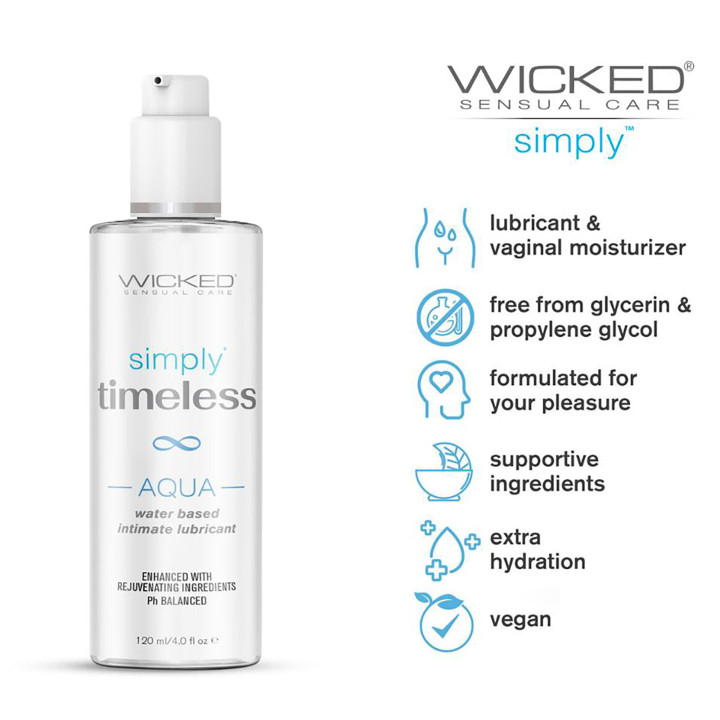 WICKED SIMPLY TIMELESS AQUA LUBRICANT 120ML