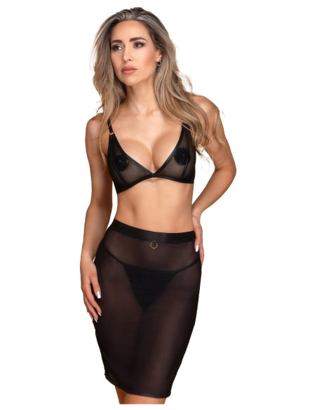 GUILTY PLEASURE SHEER STRETCH SKIRT, L/XL