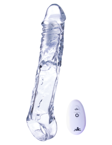 NMC 7.5 INCH TPE EXTENSION SLEEVE WITH 10 FUNCTION SPEED BULLET