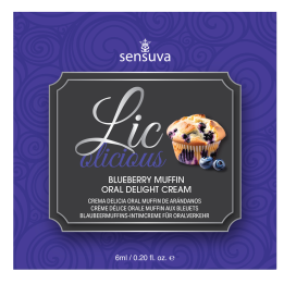 SENSUVA LIC-O-LICIOUS ORAL DELIGHT CREAM BLUEBERRY MUFFIN 6 ML