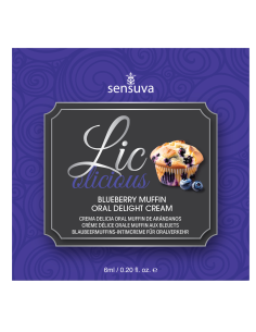 SENSUVA LIC-O-LICIOUS ORAL DELIGHT CREAM BLUEBERRY MUFFIN 6 ML