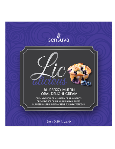 ssasaSENSUVA LIC-O-LICIOUS ORAL DELIGHT CREAM BLUEBERRY MUFFIN 6 ML