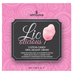 SENSUVA LIC-O-LICIOUS ORAL DELIGHT CREAM COTTON CANDY 6 ML