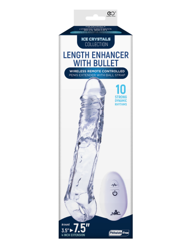 NMC 7.5 INCH TPE EXTENSION SLEEVE WITH 10 FUNCTION SPEED BULLET