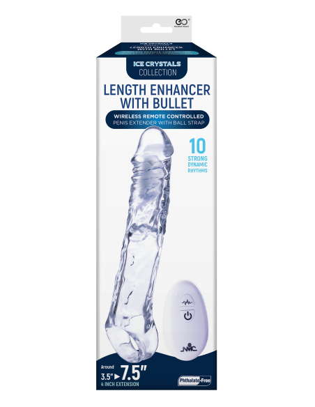 NMC 7.5 INCH TPE EXTENSION SLEEVE WITH 10 FUNCTION SPEED BULLET