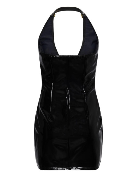 GUILTY PLEASURE HELIX HALTER DRESS BLACK, M