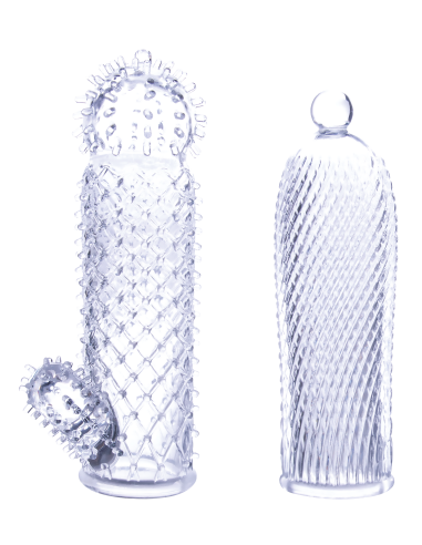 NMC 2 SEDUCTIVE TICKLER SLEEVES SET CLEAR