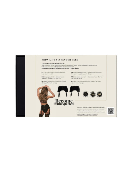 GUILTY PLEASURE MIDNIGHT SUSPENDER BELT BLACK, S