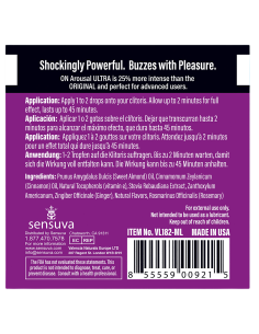 SENSUVA ON ULTRA AROUSAL OIL 75 PIECE SINGLE USE TUB 2