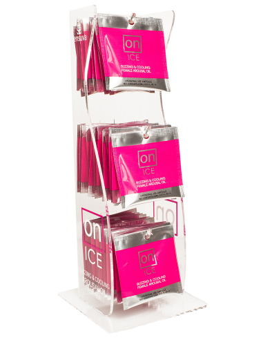 ssasaSENSUVA ON ICE AROUSAL OIL 40 PIECE SINGLE USE AMPOULE TOWER DISPLAY