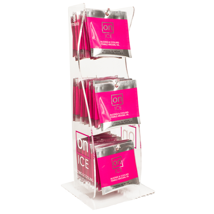 SENSUVA ON ICE AROUSAL OIL 40 PIECE SINGLE USE AMPOULE TOWER DISPLAY