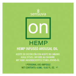 SENSUVA ON HEMP AROUSAL OIL SINGLE USE AMPOULE