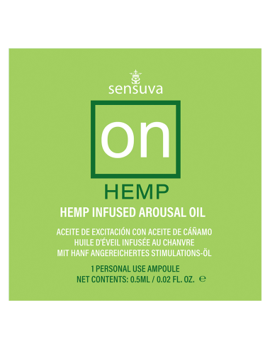 ssasaSENSUVA ON HEMP AROUSAL OIL SINGLE USE AMPOULE