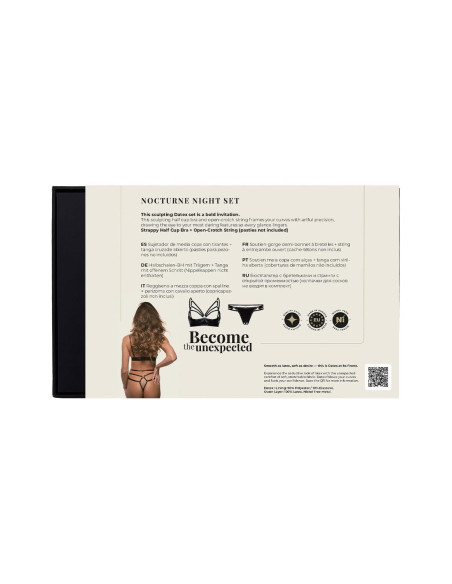 GUILTY PLEASURE NOCTURNE NIGHT SET BLACK, L