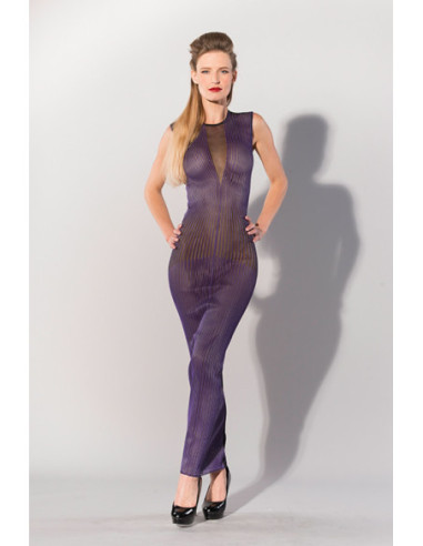 GP PRINTED DATEX LONG STRIPED DRESS, XL