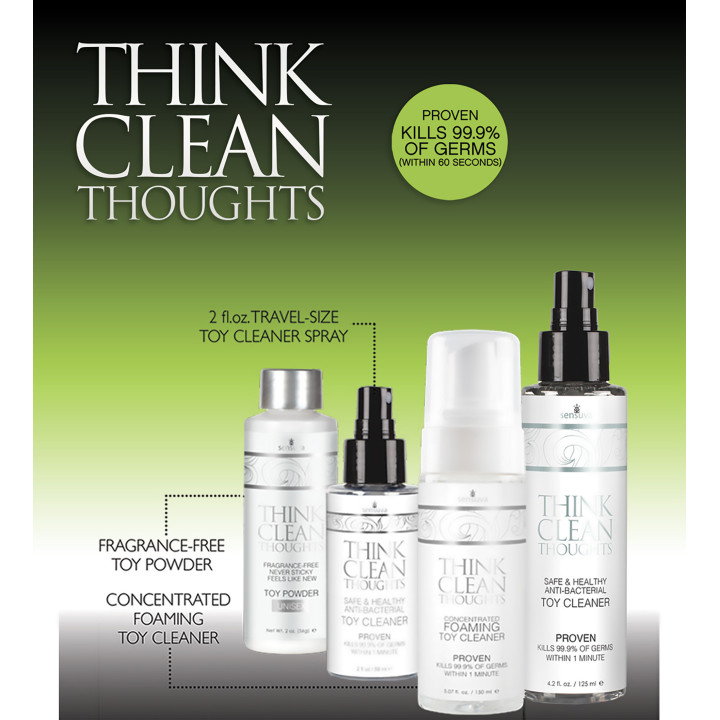 SENSUVA THINK CLEAN THOUGHTS ANTI BACTERIAL TOY CLEANER 125ML