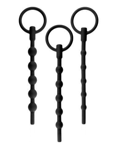 NMC 3 IN 1 SILICONE URETHRAL SOUND KIT SET BLACK