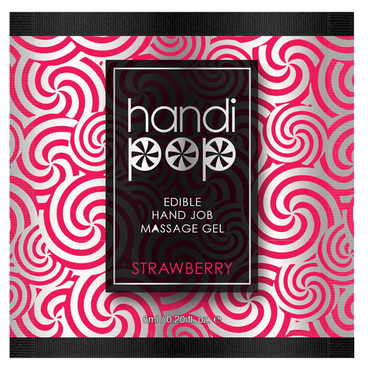 SENSUVA HANDIPOP EDIBLE MASSAGE GEL STRAWBERRY 6 ML