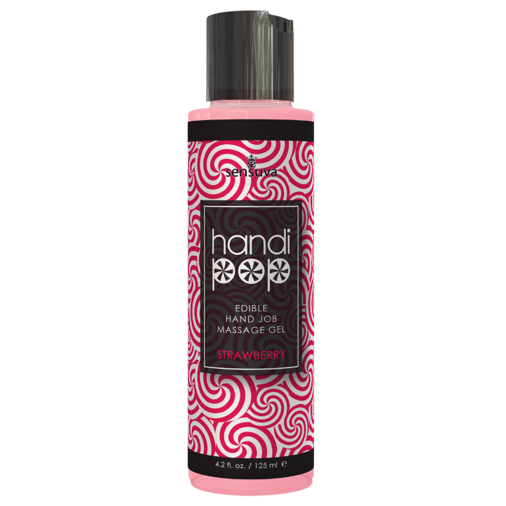 SENSUVA HANDIPOP EDIBLE MASSAGE GEL STRAWBERRY 125ML