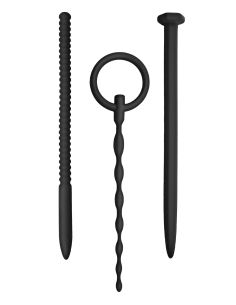 NMC 3 IN 1 SILICONE URETHRAL SOUND KIT SET BLACK