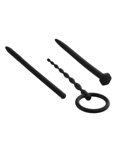 NMC 3 IN 1 SILICONE URETHRAL SOUND KIT SET BLACK 2