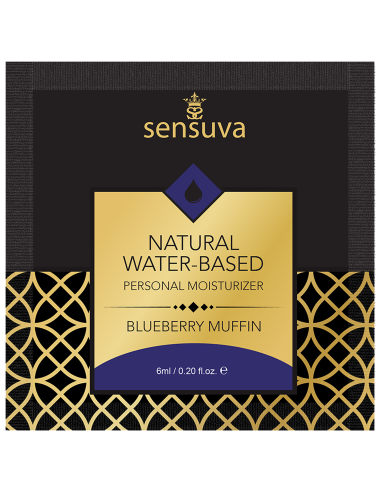 ssasaSENSUVA NATURAL WATER-BASED PERSONAL LUBRICANT BLUEBERRY MUFFIN 6 ML