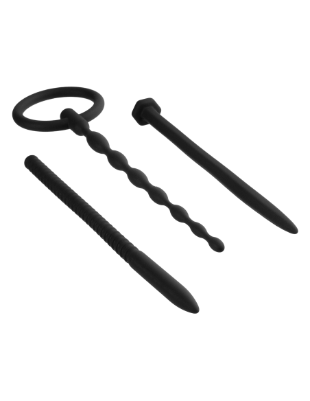 NMC 3 IN 1 SILICONE URETHRAL SOUND KIT SET BLACK