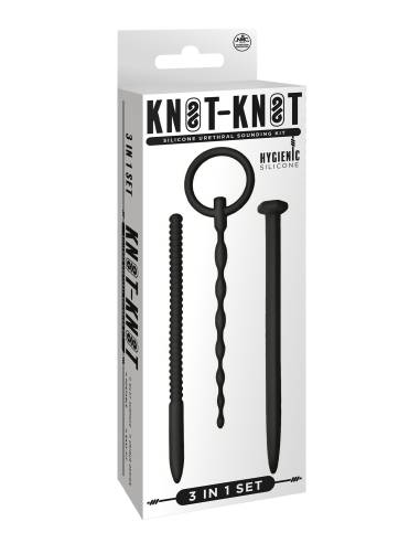 NMC 3 IN 1 SILICONE URETHRAL SOUND KIT SET BLACK
