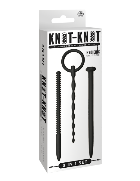 NMC 3 IN 1 SILICONE URETHRAL SOUND KIT SET BLACK