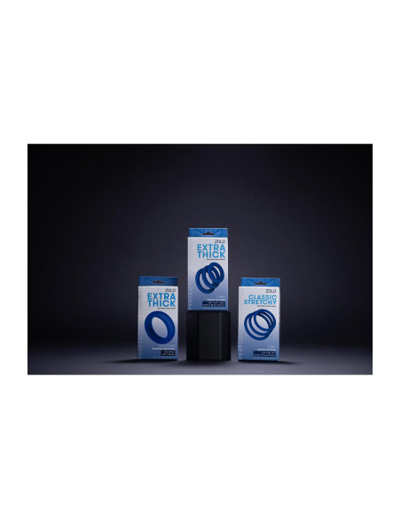 ZOLO EXTRA THICK SILICONE COCK RING 3 PK