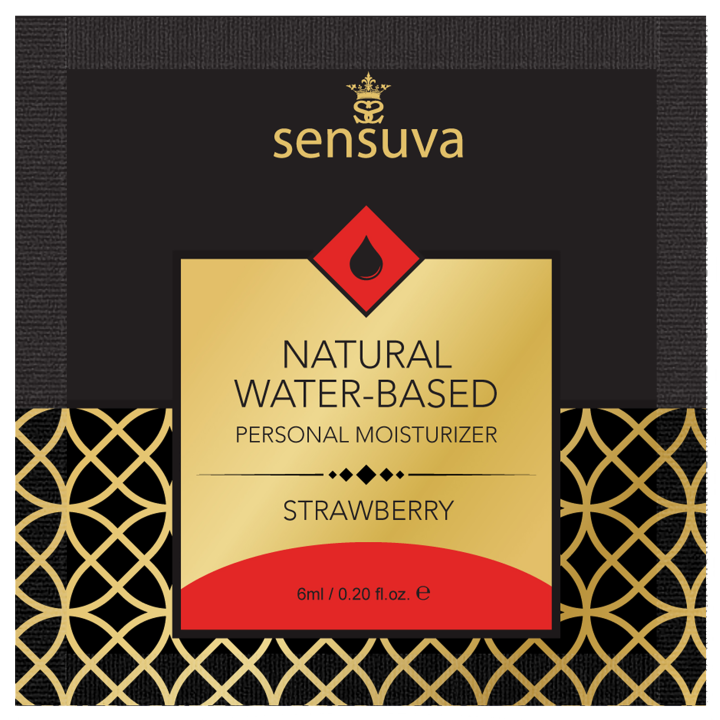 SENSUVA NATURAL WATER-BASED PERSONAL LUBRICANT STRAWBERRY 6 ML