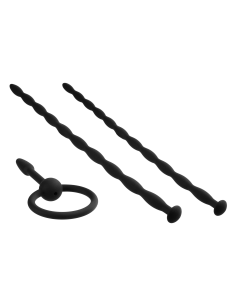 NMC 3 IN 1 SILICONE URETHRAL SOUND KIT SET BLACK 2