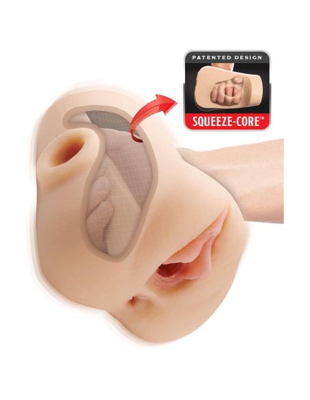 PDX PLUS DOUBLE POUNDER VIBRATING SQUEEZE STROKER